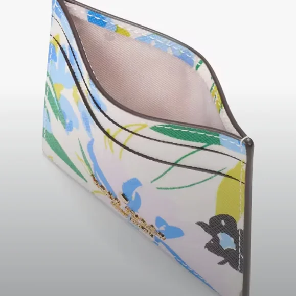 Kate Spade-Madison Festival Floral Slim Card Holder (Cream-Multi) - Picture 4 of 11